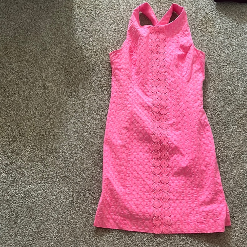 Hot pink crown and ivy midi dress fitted size 2